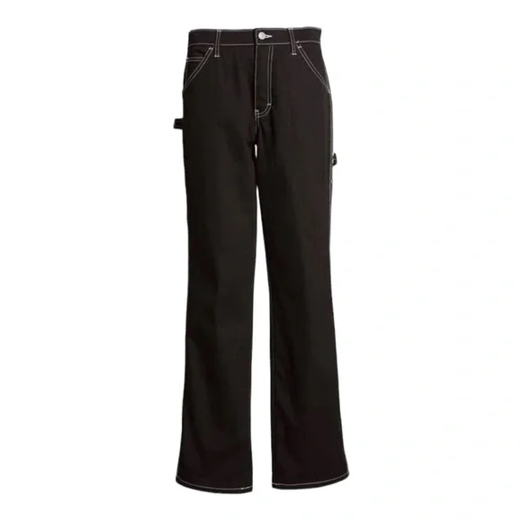 Dickies Classic Carpenter Black Contrast Stitch Straight Leg Jeans 13/31 -15/32 - Picture 2 of 14